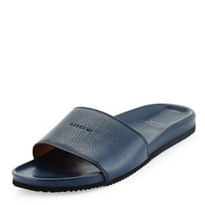 BUSCEMI Italian Mens Slip On Shoes NAVY size 45/12